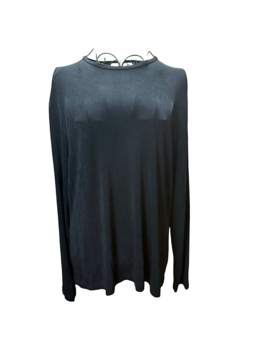 Chico's Private Edition Black Long Sleeve Travel Top size 3 (XL)